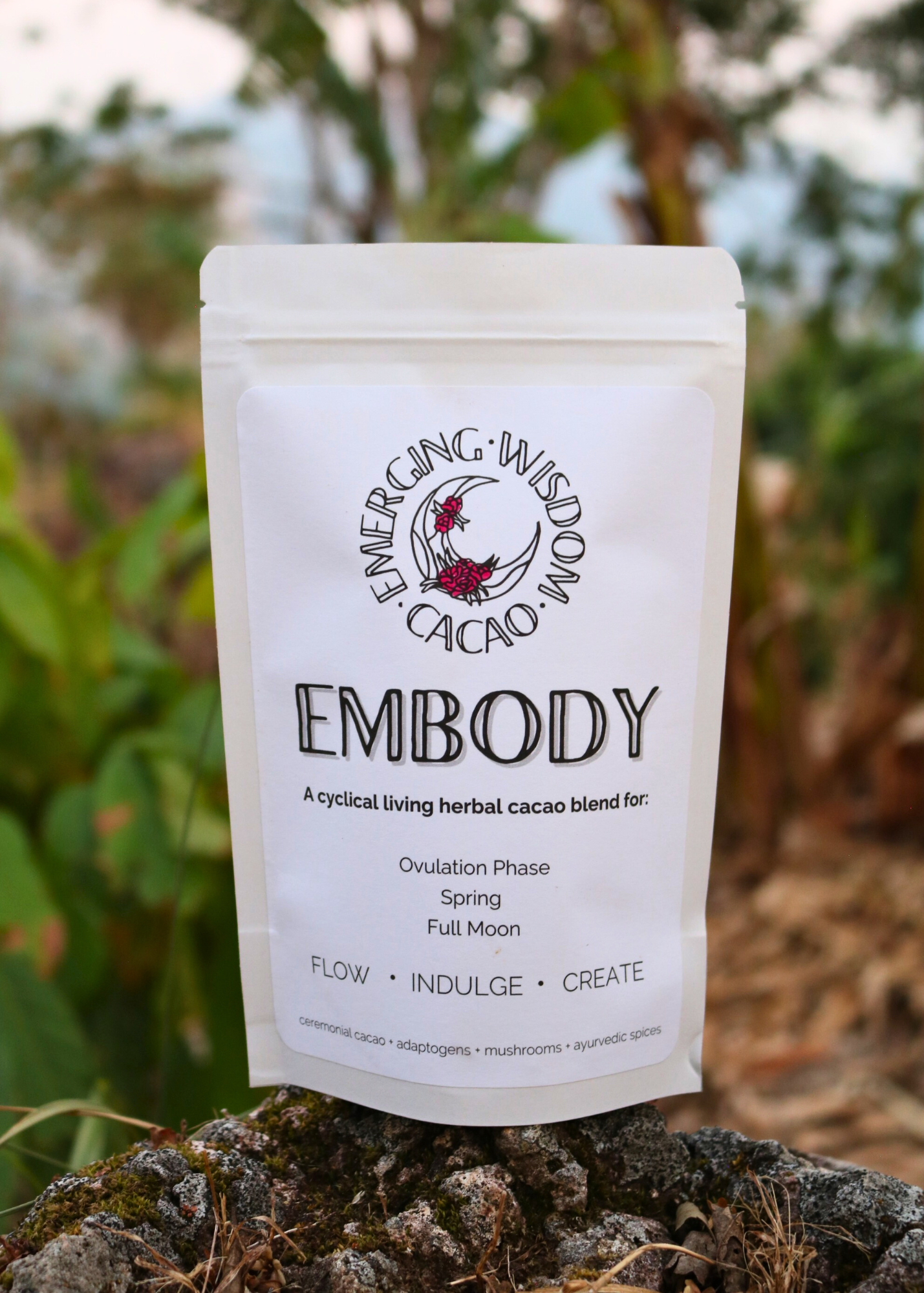 EMBODY Ceremonial Cacao Blends- Ovulation/ Full Moon/ Spring