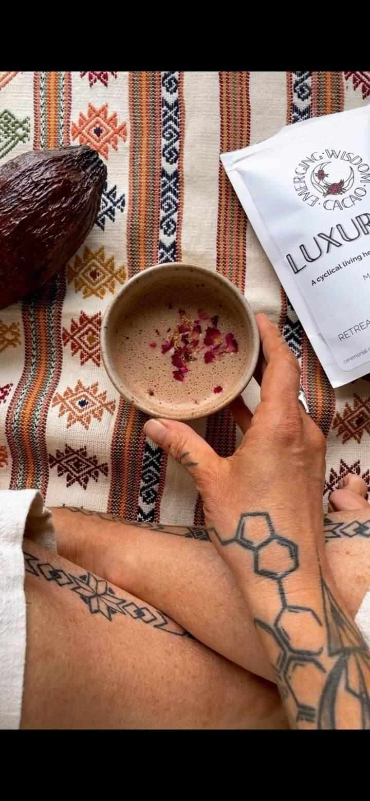 LUXURIATE Ceremonial Cacao Blend- Menstruation/ New Moon/ Fall